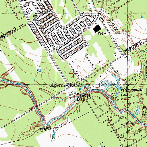Topographic Map of Sandpiper Village, TX