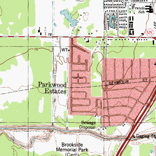 Topographic Map of Sequoya Bend, TX