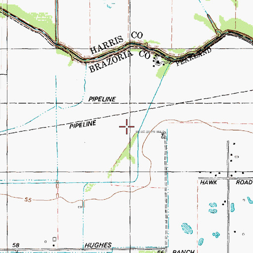 Topographic Map of Country Place, TX