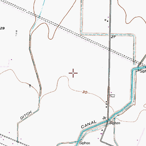 Topographic Map of Crescent Ranch Estates, TX