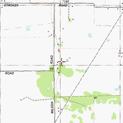 Topographic Map of Crosby Woods, TX
