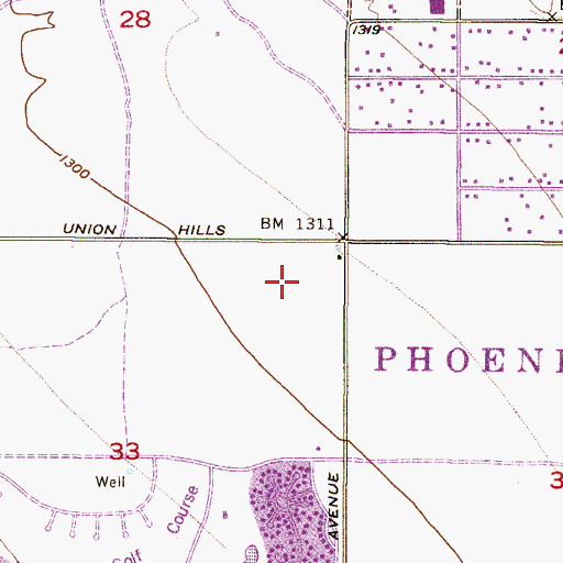Topographic Map of Autumn Ridge, AZ