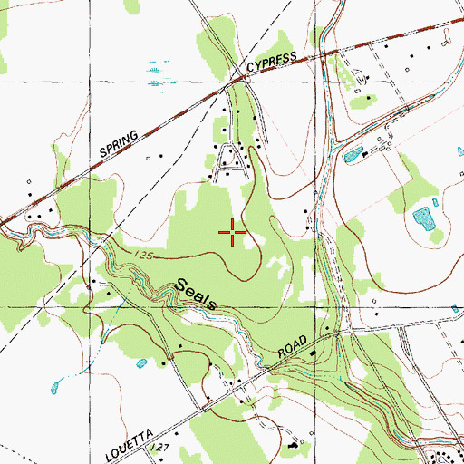Topographic Map of Cypresswood Glen, TX