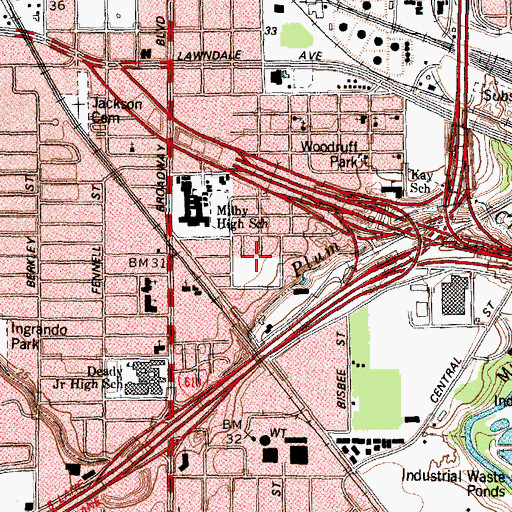 Topographic Map of Daly Place, TX