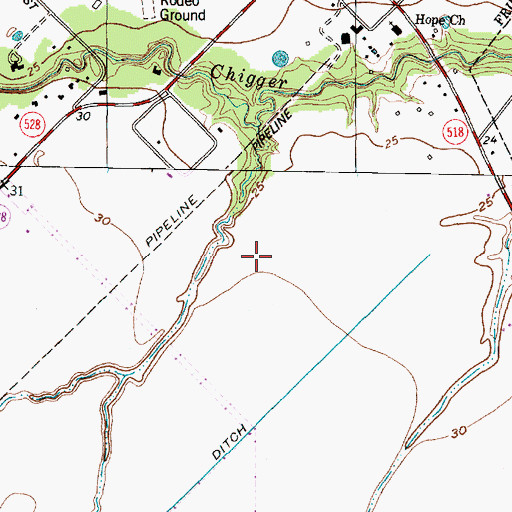 Topographic Map of Eagle Lakes, TX
