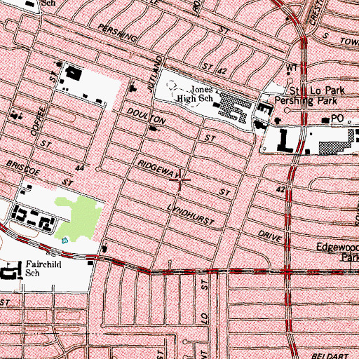 Topographic Map of Edgewood, TX