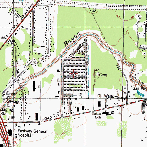 Topographic Map of El Dorado, TX