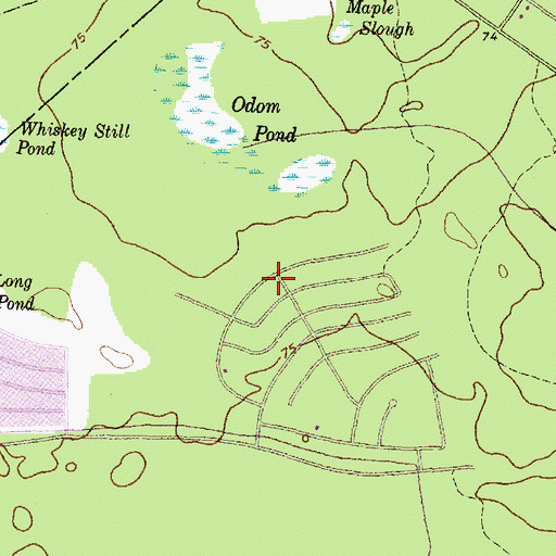 Topographic Map of Elm Grove Village, TX