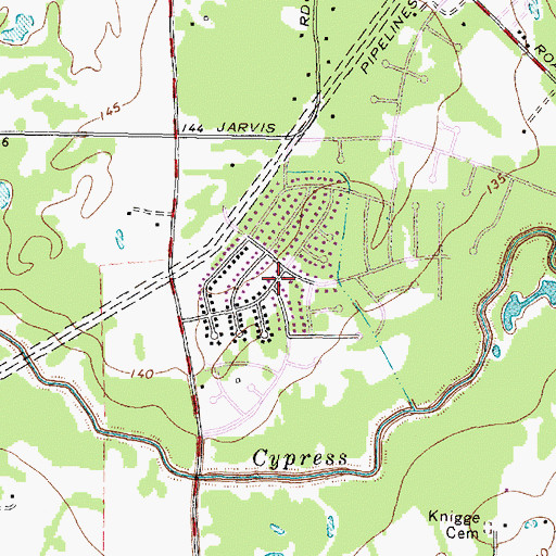 Topographic Map of Enchanted Valley, TX