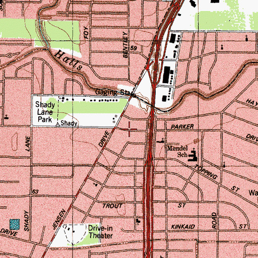 Topographic Map of Epson Downs, TX