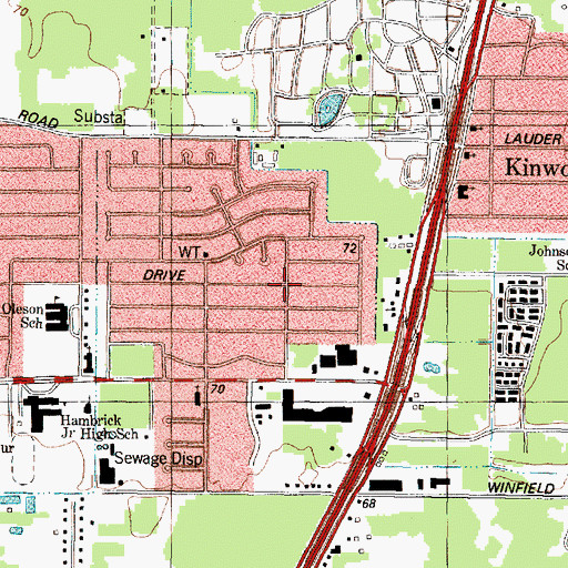 Topographic Map of Fair Green, TX