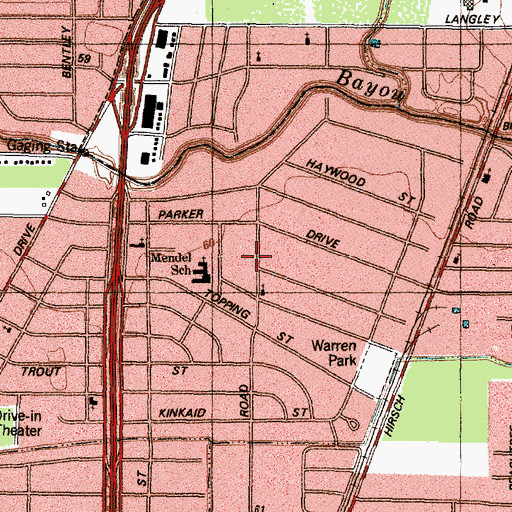 Topographic Map of Farrington Place, TX