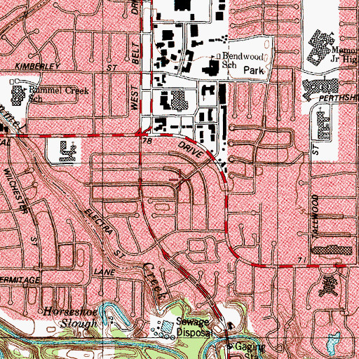 Topographic Map of Fon Villas, TX