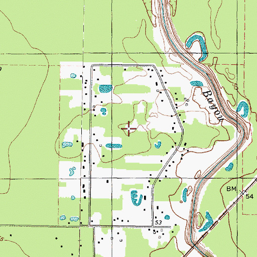 Topographic Map of Forest Acres, TX