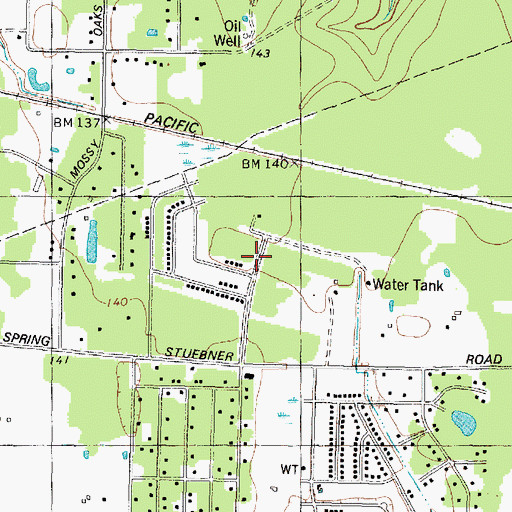 Topographic Map of Forest North, TX