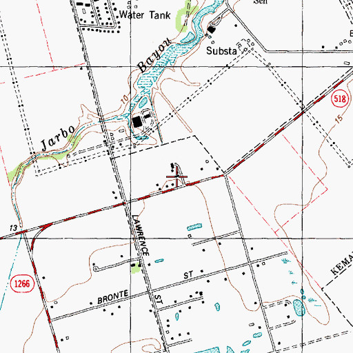 Topographic Map of Foster Place, TX