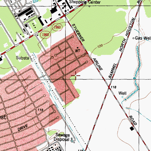 Topographic Map of Fountainhead, TX
