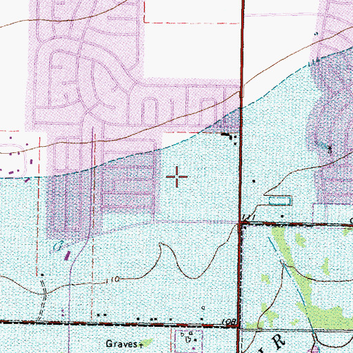 Topographic Map of Glencairn Park, TX