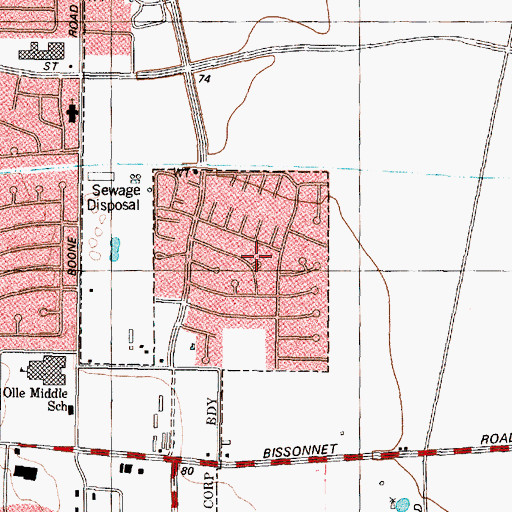 Topographic Map of Glenshannon, TX