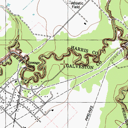 Topographic Map of Goldman Acres, TX