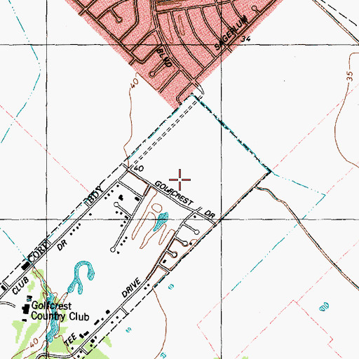 Topographic Map of Green Tree Terrace, TX
