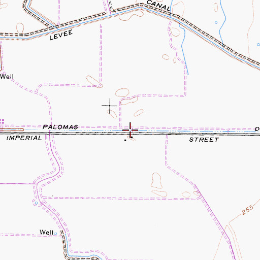 Topographic Map of Palomas Drain, CA