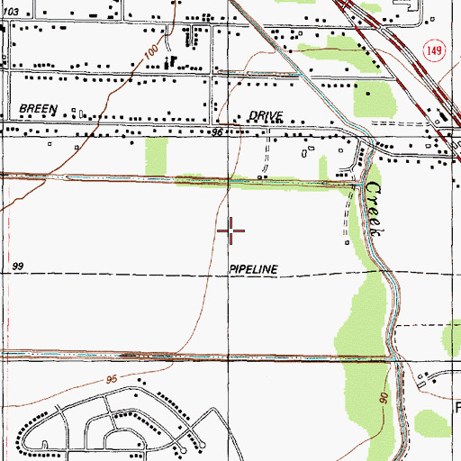Topographic Map of Gum Valley, TX