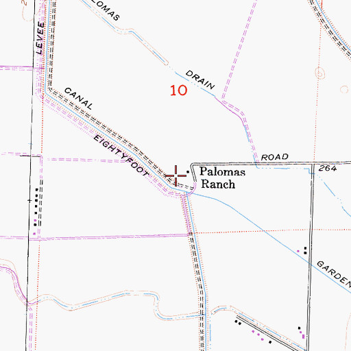 Topographic Map of Palomas Ranch, CA