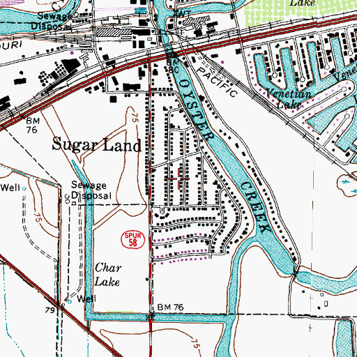 Topographic Map of Hall Lake, TX