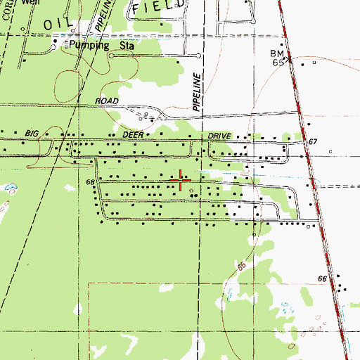 Topographic Map of Happy Hideaway, TX