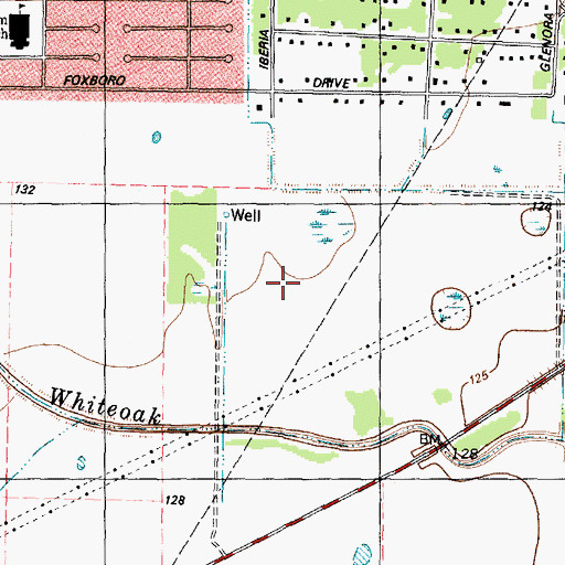 Topographic Map of Hastings Green, TX