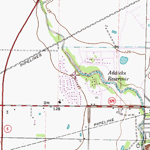 Topographic Map of Hearthstone, TX
