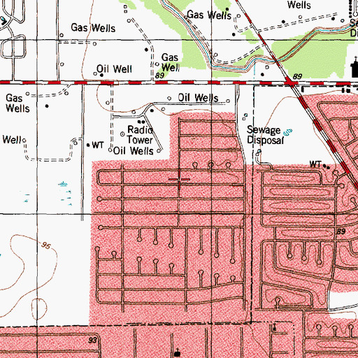 Topographic Map of Heather Glen, TX