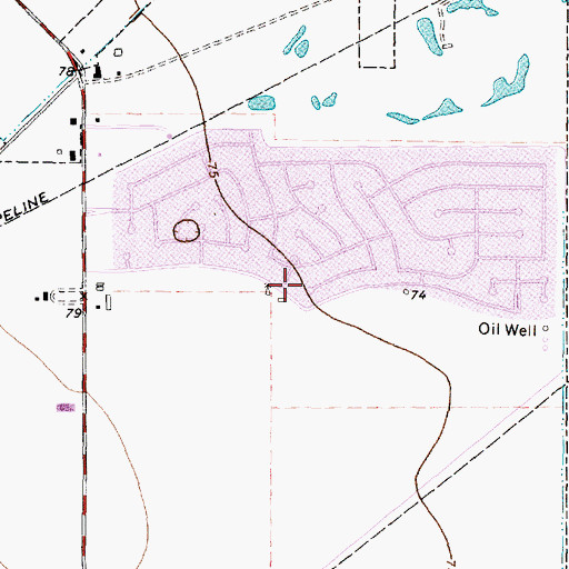 Topographic Map of Hunters Glen, TX