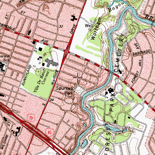 Topographic Map of Idylwood, TX