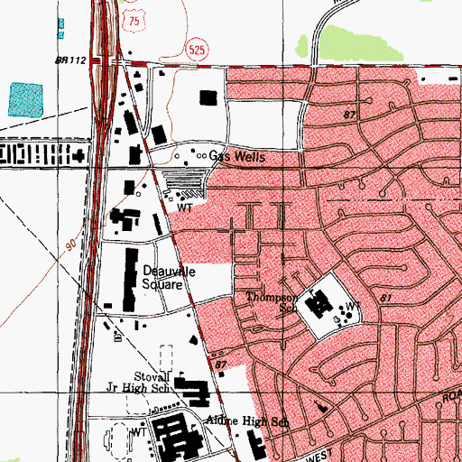 Topographic Map of Imperial Valley, TX