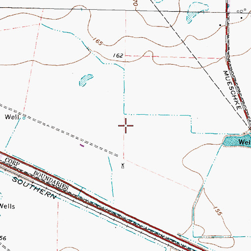 Topographic Map of Inwood Park, TX