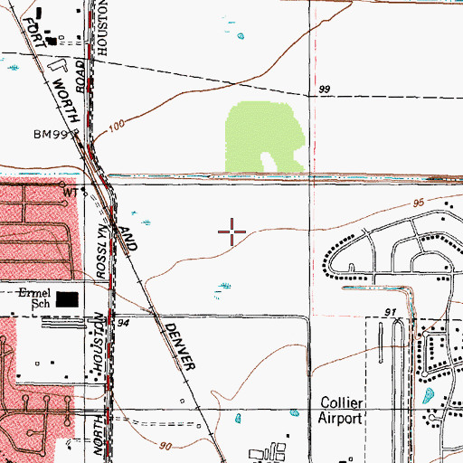 Topographic Map of Inwood West, TX
