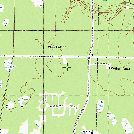 Topographic Map of Kenswick, TX