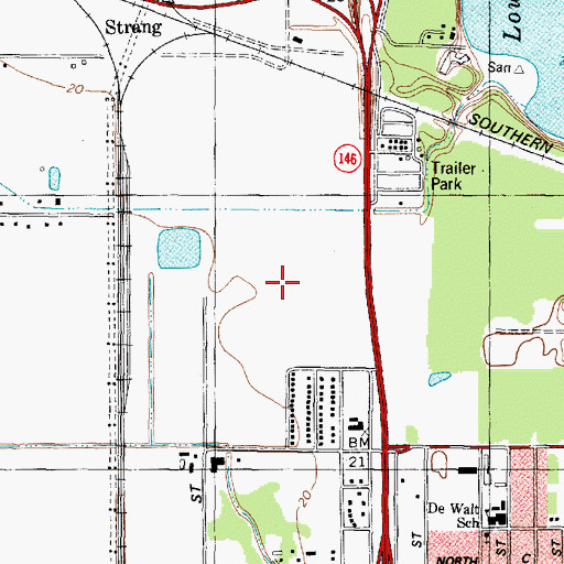 Topographic Map of La Porte Terrace, TX