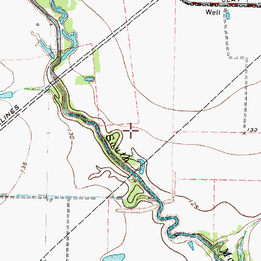 Topographic Map of Lakes of Bridgewater, TX