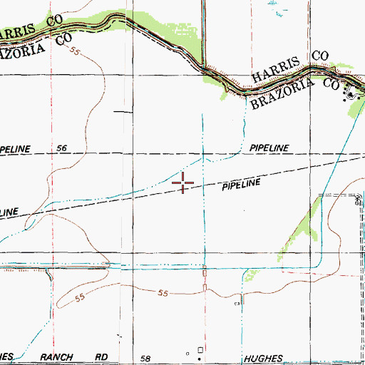Topographic Map of Lakes of Country Place, TX