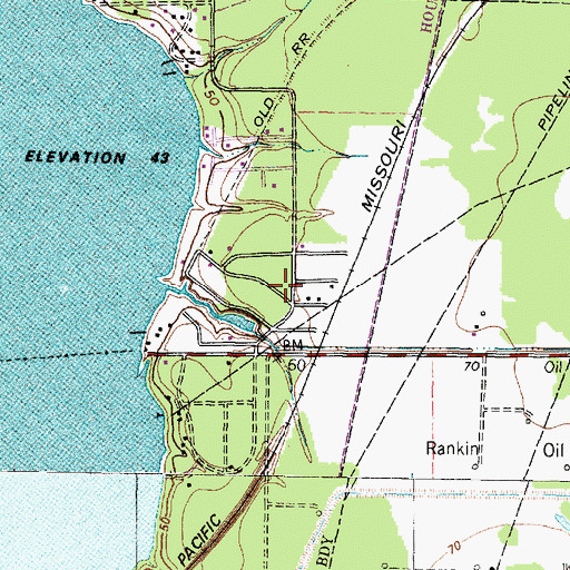 Topographic Map of Lakeside Manor, TX