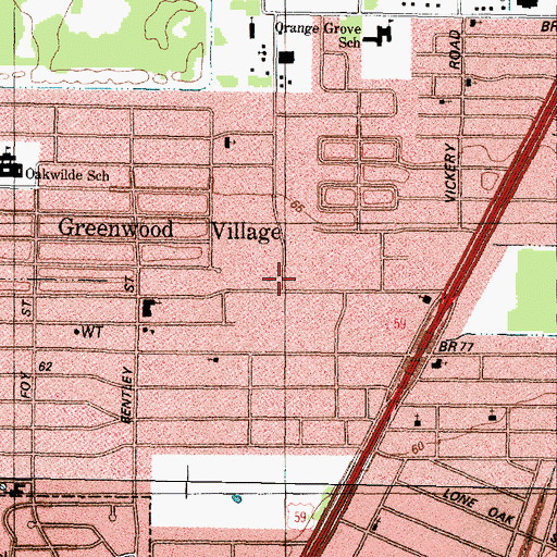 Topographic Map of Lindale Farms, TX