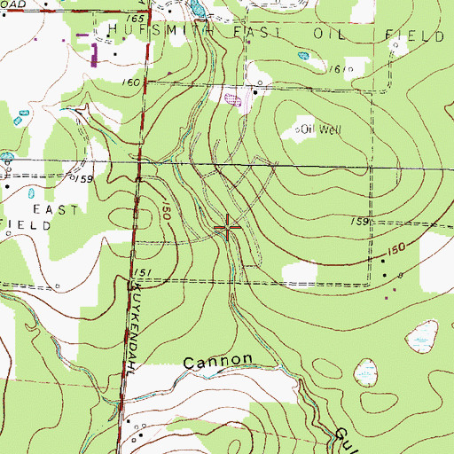 Topographic Map of Londonderry, TX