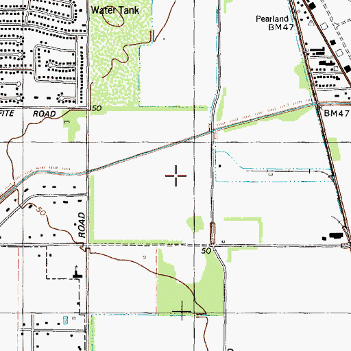 Topographic Map of Magnolia Place, TX