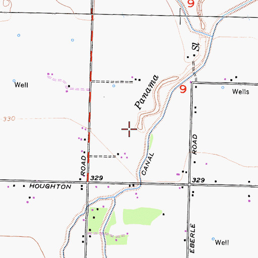 Topographic Map of Panama Slough, CA