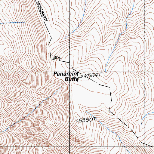 Topographic Map of Panamint Butte, CA