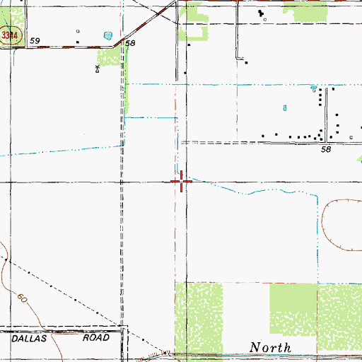 Topographic Map of Meadowview, TX