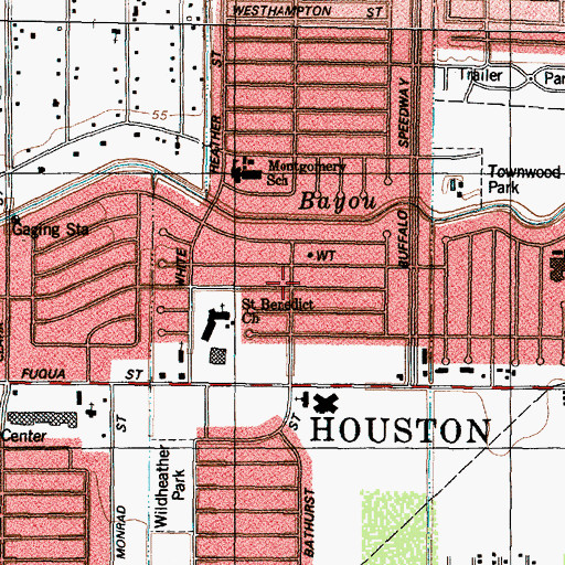 Topographic Map of Meredeth Manor, TX